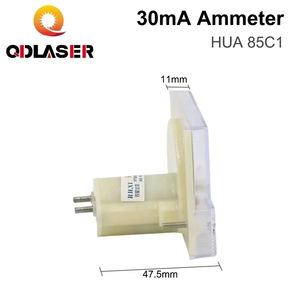 

QDLASER HUA 85C1 DC 30mA Ammeter Current voltage meters Analog Amp Panel Meter Current for CO2 Laser Engraving Cutting Machine