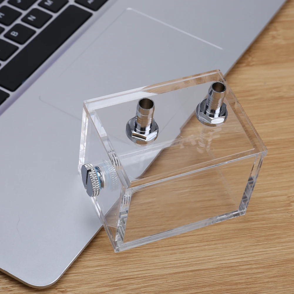 200ml Acrylic Water Tank Cooler G1/4 2 Thread Clear Water Tank Reservoir 5mm Thickness for PC Liquid Cooling System Accessories view 5