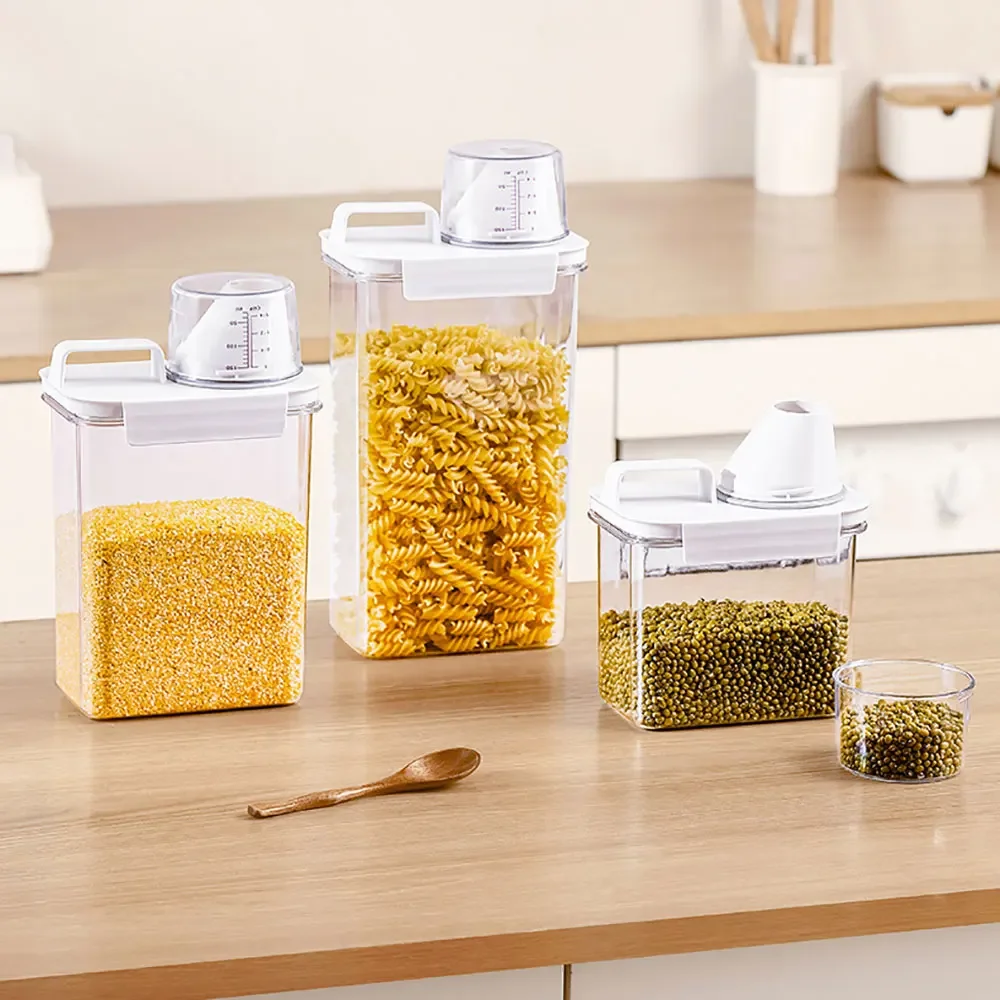 Glass Jars and Lids Kitchen Storage Jars, Measuring Cups for Household Kitchen and Bath Products Jars