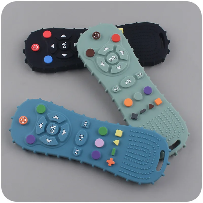 Silicone Baby Teether Chew Toys Remote Control Remote Game Controller Shape for Rodent Toy for Babies Sensory Educational Gifts