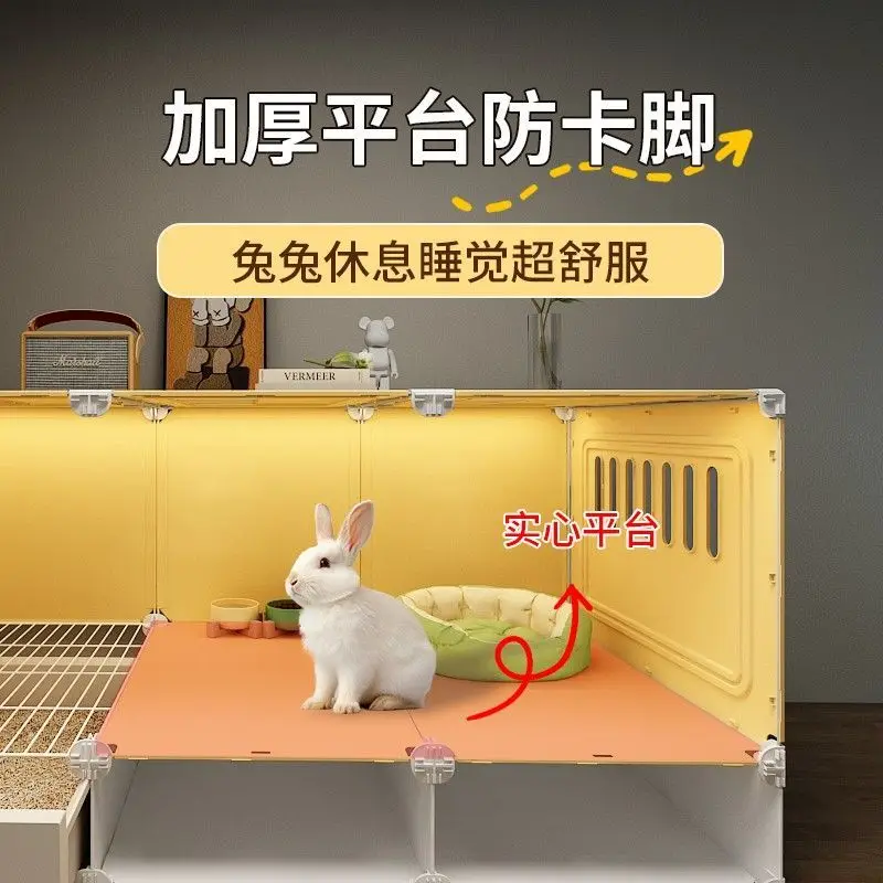 Konijnenkooi huishoudelijke villa automatische mestreiniging extra groot luxe nest konijnenhuis huisdier huisdier kast