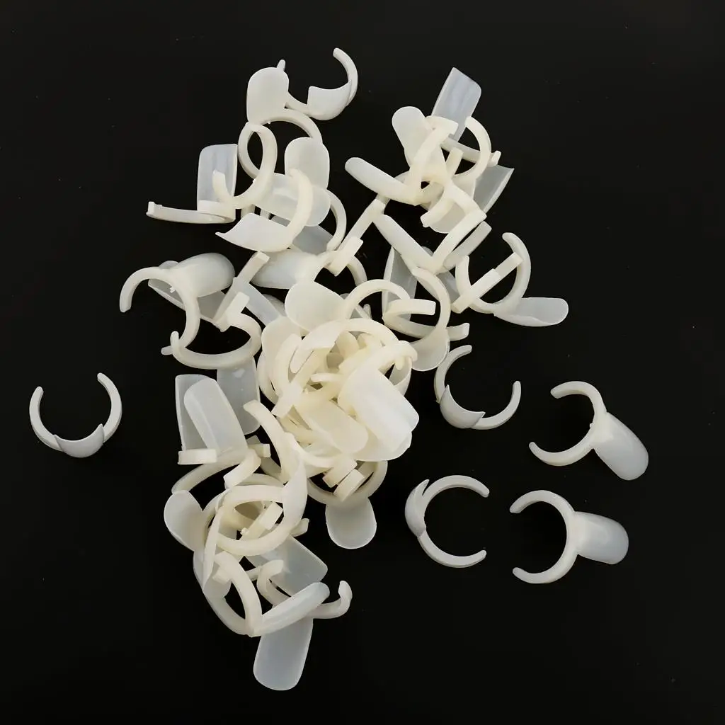 50개 손가락 천연 인조 네일 아트 디스플레이 연습 팁