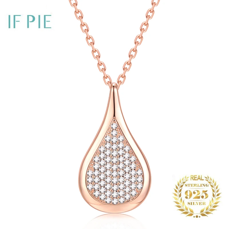 

IF PIE Water Drop Zirconia Women's Necklace Simple And Elegant Female Accessories Gift Aromatic Diffuser Jewelry 2022 Trendy