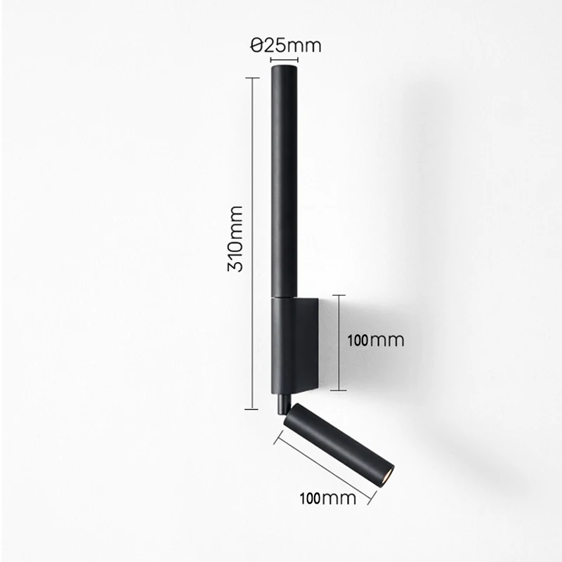 Lâmpadas LED de parede modernas com interruptor, candeeiro para cabeceira, sala, quarto, hotel, holofotes de rotação dobráveis, luz de leitura