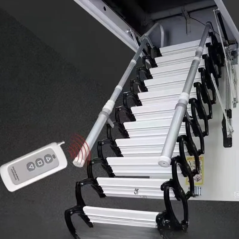 Customized Modern Design Manual Integration Folding Attic Stairs Space-Saving Loft Telescopic Stairs For Home Loft Access