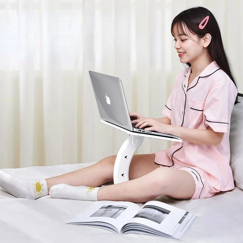 Portable Laptop Desk Read Tablet Holder Stand Adjustable Foldable Table Function Learning Reading Heightening Bracket Stand