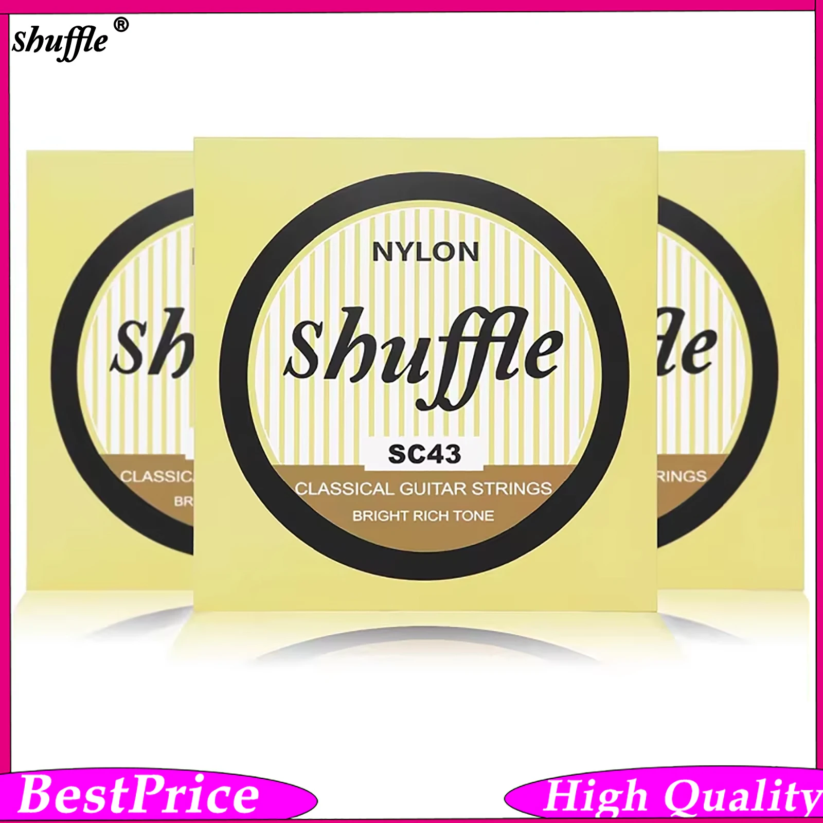 Shuffle SC43 Classical Guitar Strings Silver Plated Copper Alloy with Nylon Wire Musical Instrument Guitar Accessories