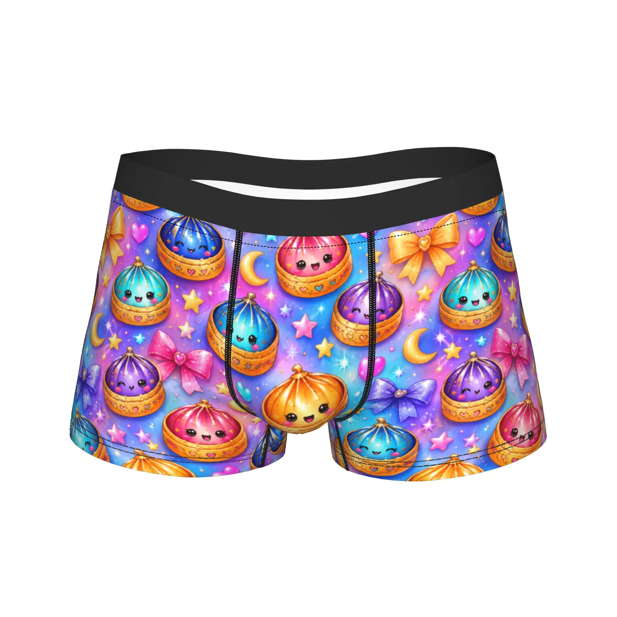 Sweet Xiaolongbao Moon Boxer Brief  Underwear Quality Males Comfortable Boxer Shorts Printing Large Size Panties