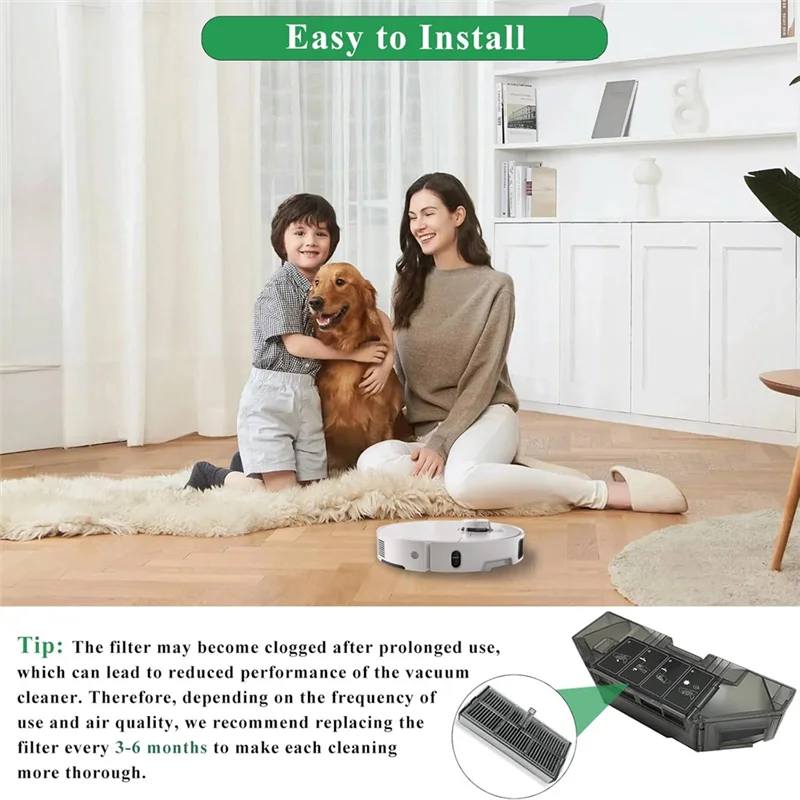 A74G-Set Of Replacement HEPA Filters For Dreame X40 Ultra/L10s Pro Ultra Heat/X30 Ultra/L10s Ultra Gen 2/L40 Ultra Vacuums