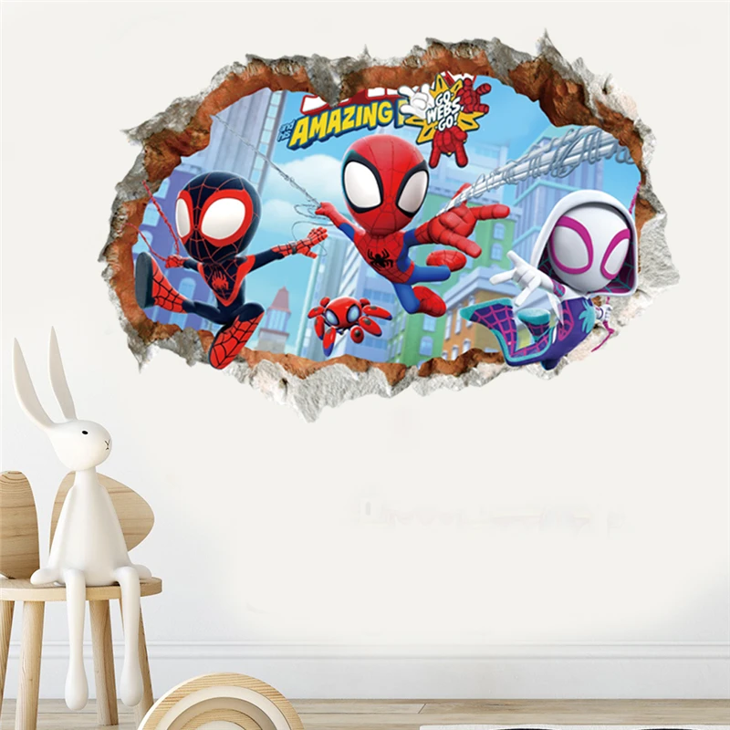 Marvel Superhero Avengers Wall Stickers - Kids Room & Kindergarten Decor Living Room Movie Anime Poster Decals for Boys & Girls view 6
