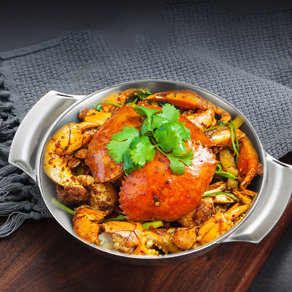 

Stainless Steel Plate Snack Tray Smooth Polished Round Shape Handy for Bar Restaurant Home Food Serving Stainless Steel Plate