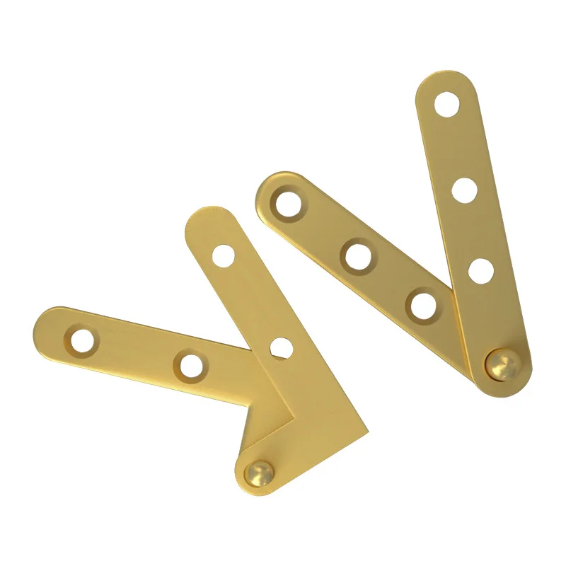 4Pairs Brass Pivot Cabinet Door Hinge Top Bottom Mount With Screws