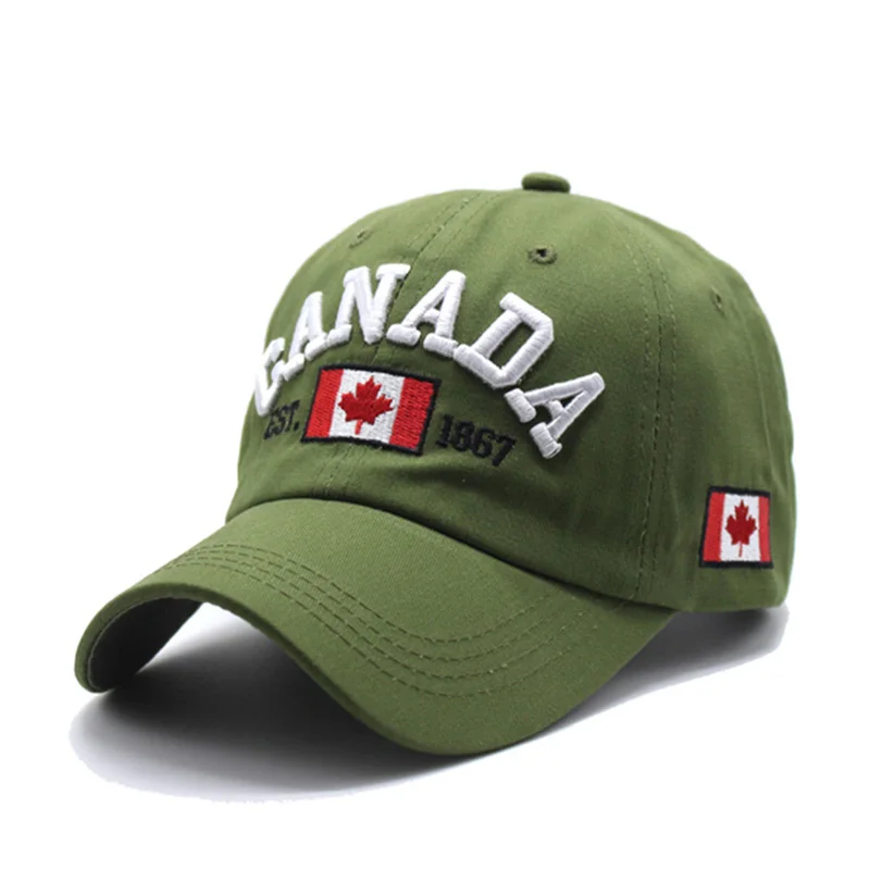 Autumn Gorras Flag Men Fishing Baseball Caps of Canada Embroidery Hat Mens Snapback Bone Adjustable Wonmen Baseball Snapback Hat