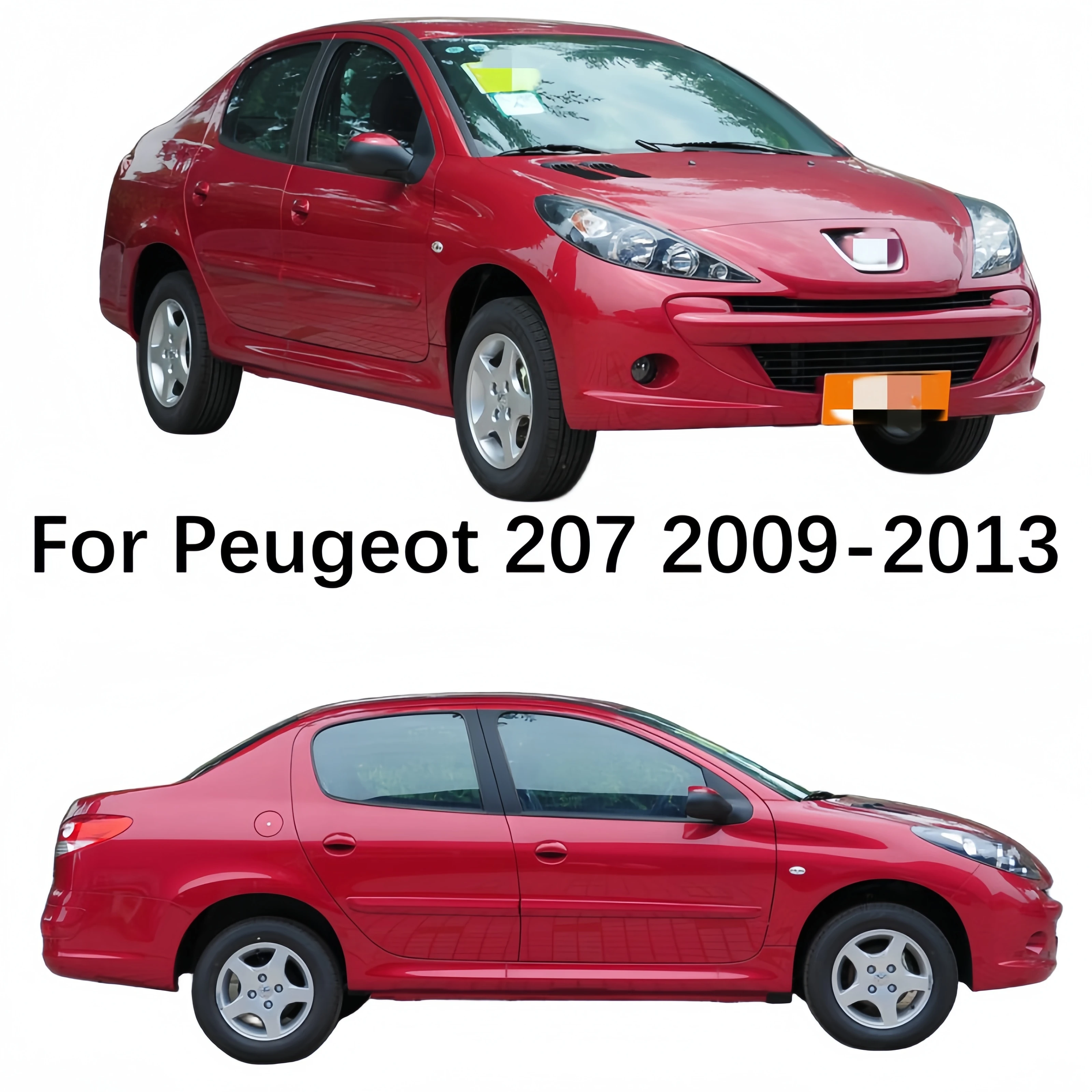 Untuk Peugeot 207 2009-2013 Aksesori penataan mobil Visor jendela pelindung cuaca pelindung matahari pelindung deflektor hujan Trim penutup