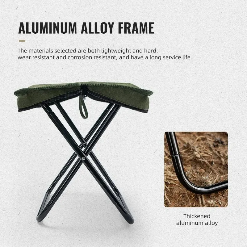 خفيفة التكتيكية كرسي قابل للطي سبائك الألومنيوم المحمولة التخييم مقعد المدمجة الصيد البراز للمشي تسلق الاستخدام في الهواء الطلق #4