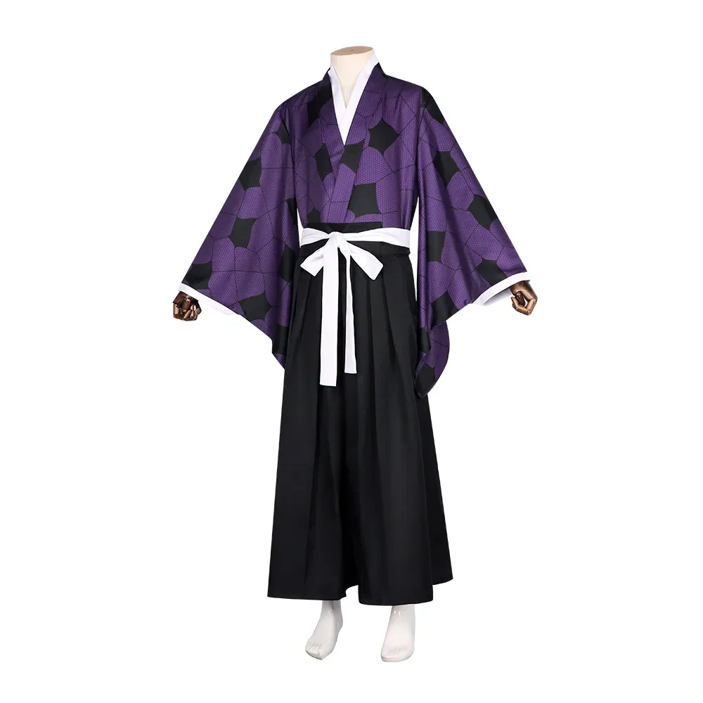 Anime Kokushibo Cosplay disfraz tatuaje pegatinas anime impresión kimono uniforme camisa Halloween carnaval trajes para mujeres hombres