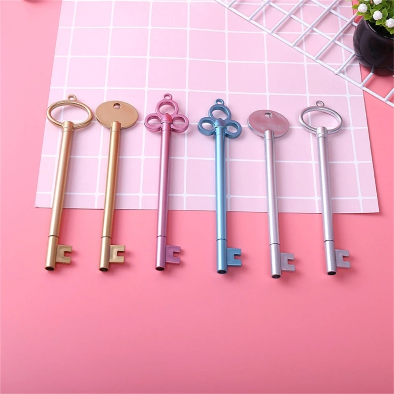 10Pcs Novelty Gel Pen Key Shape Gel Ink Pen Funny Writing Pens for Kid Boy Girl Reward Christmas Stocking Fillers random colorr