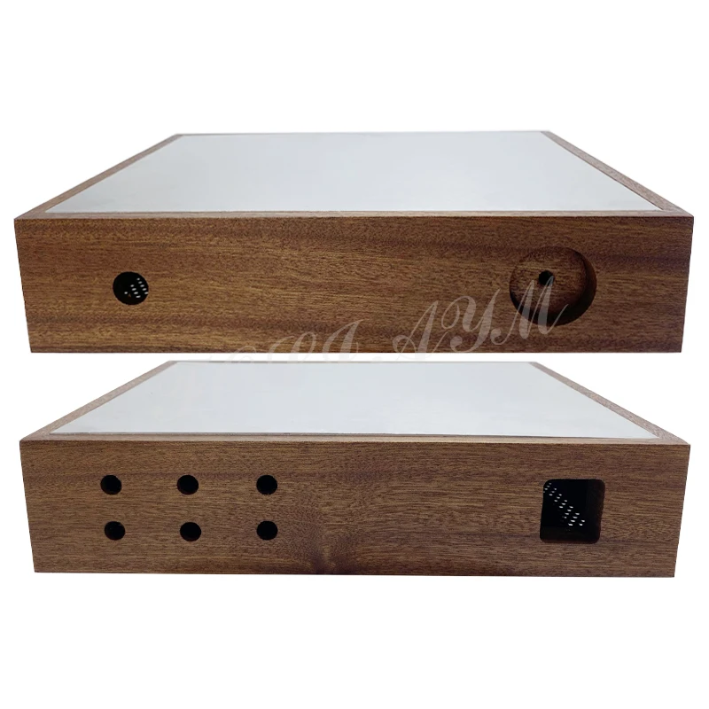 300*60*250mm FOSI AYM Sapele Wood Frame Amplifier Case Solid Wood Preamplifier Case Vacuum Tube Amplifier Chassis Shell DIY Box