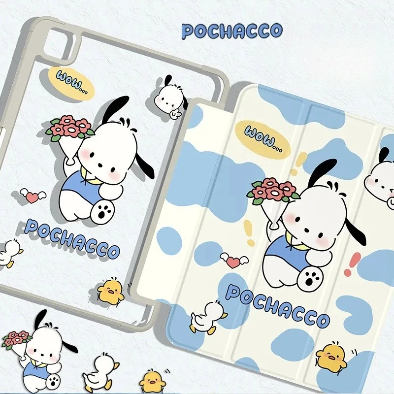 

Чехол для планшета iPad 11 дюймов Pro 22 21 9-го 8-го поколения, 10.2 дюйма, с мультяшным дизайном Pochacco, 2025 A16, 11-го 10-го поколения, 10.9 дюйма, Air4 5, акриловый чехол