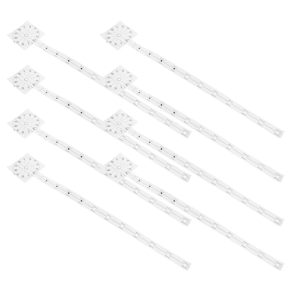 

8Pcs Wall Clock Installation Ruler Large DIY Positioning Scale Foldable Measuring Tool for Precise Assembly Living Room Bedroom