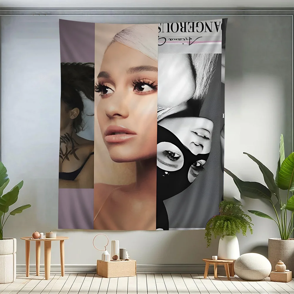 

Singer Ariana-Grande Portrait Positions Printed Large Wall Tapestry Indian Buddha Wall Decoration Witchcraft Bohemian Hippie