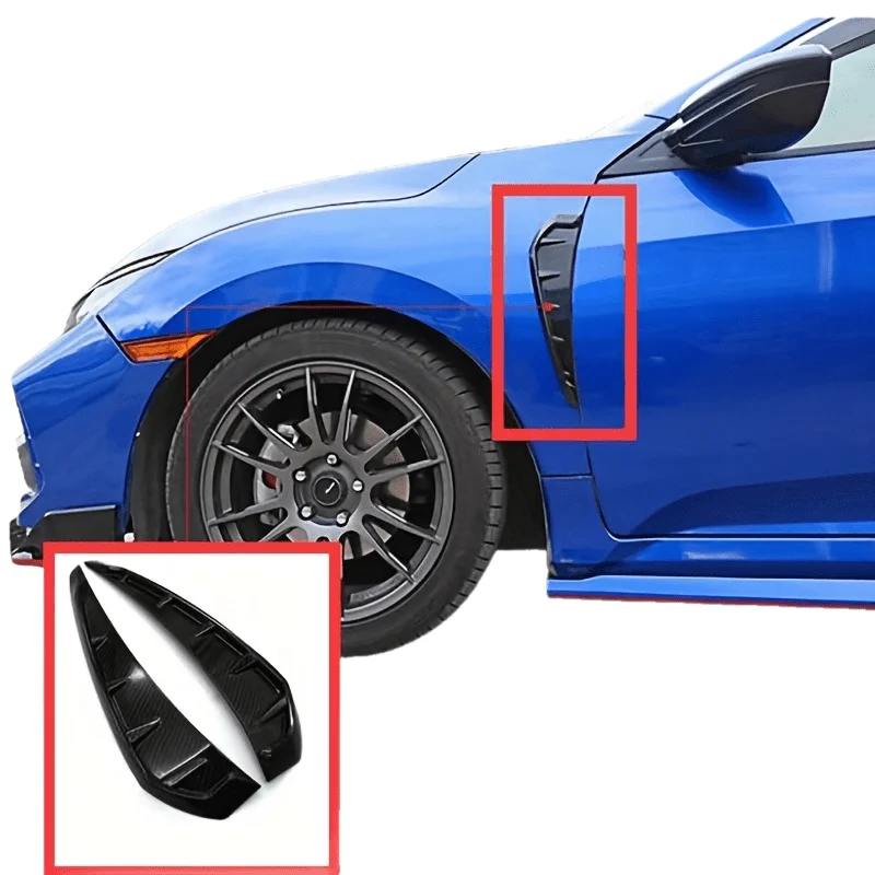 2pcs Car Leaf Plate Modified with False Air Inlet - Make Your Car Look New