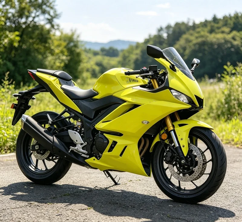 Suitable for Yamaha YZF R3 19 20 21 22 23 2024 motorcycle fairing accessories in yellow. Available for customization