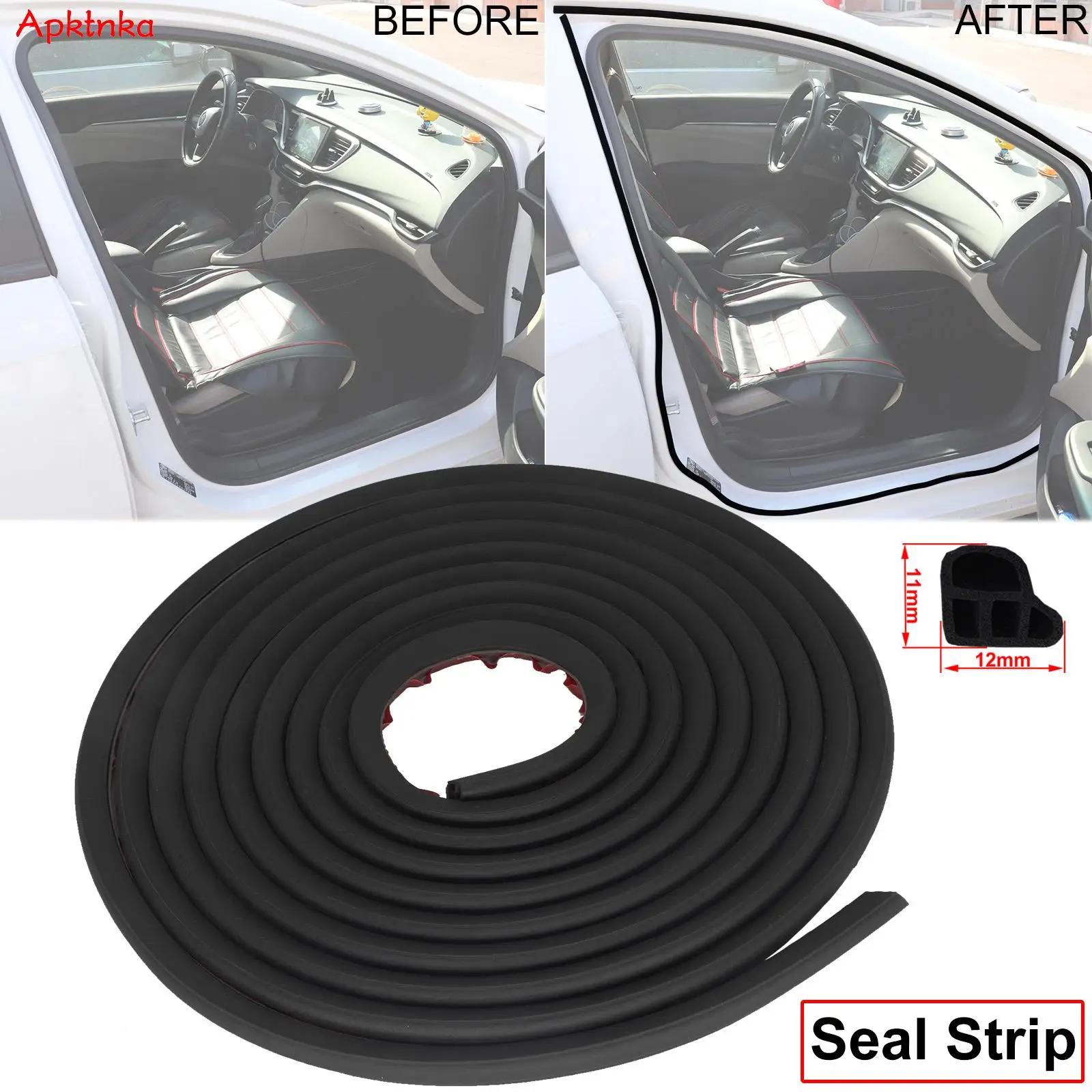 Universal Car Door Window Trunk Hood Double Layer Seal Strip Stickers Molding Trim For Corolla Escape Passat BMW 1 3 Series Benz