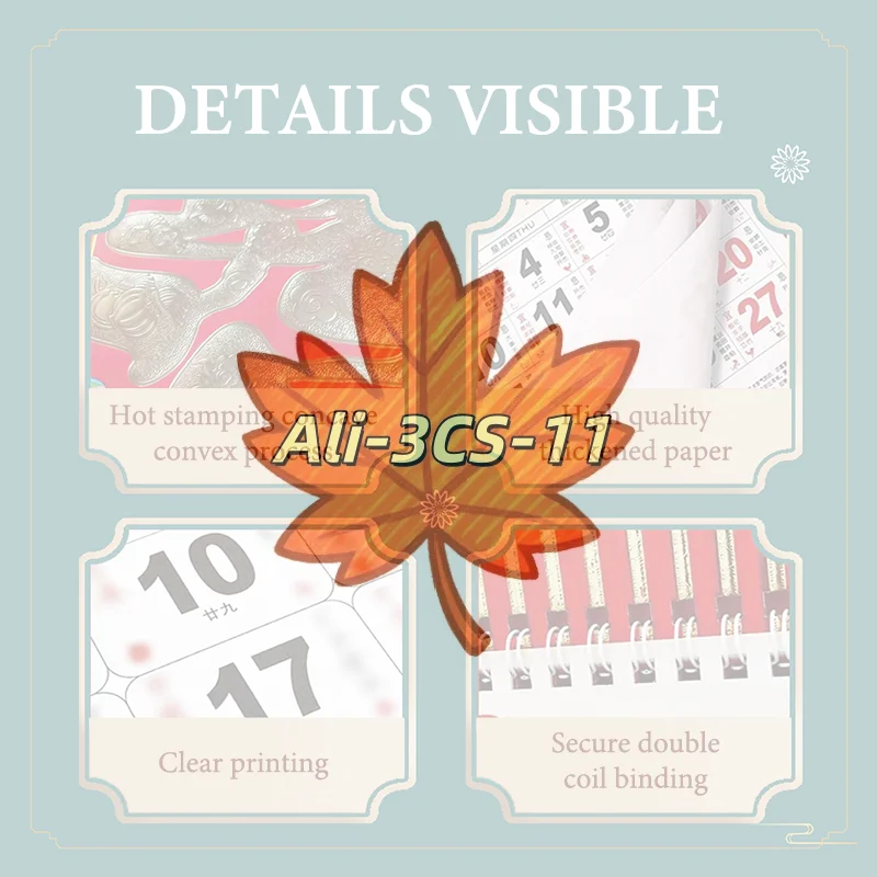 

2026 Year of the Horse Wall Calendar - Chinese Lunar Date & Lucky Characters for Home & Office Decor