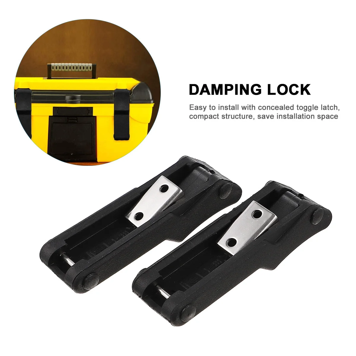 

2pcs Rubber Toggle Latch Stainless Steel Door Catch Durable Clamp Hasp Concealed Mounting Vibration Absorbing For Glass Door