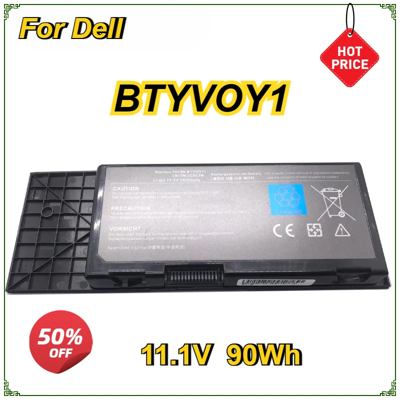 

New BTYVOY17XC9N BTYVOY1 C0C5M 05WP5W 0C0C5M Laptop Battery for Dell Alienware M17x R3 R4 TYPE 318-0397 90WH