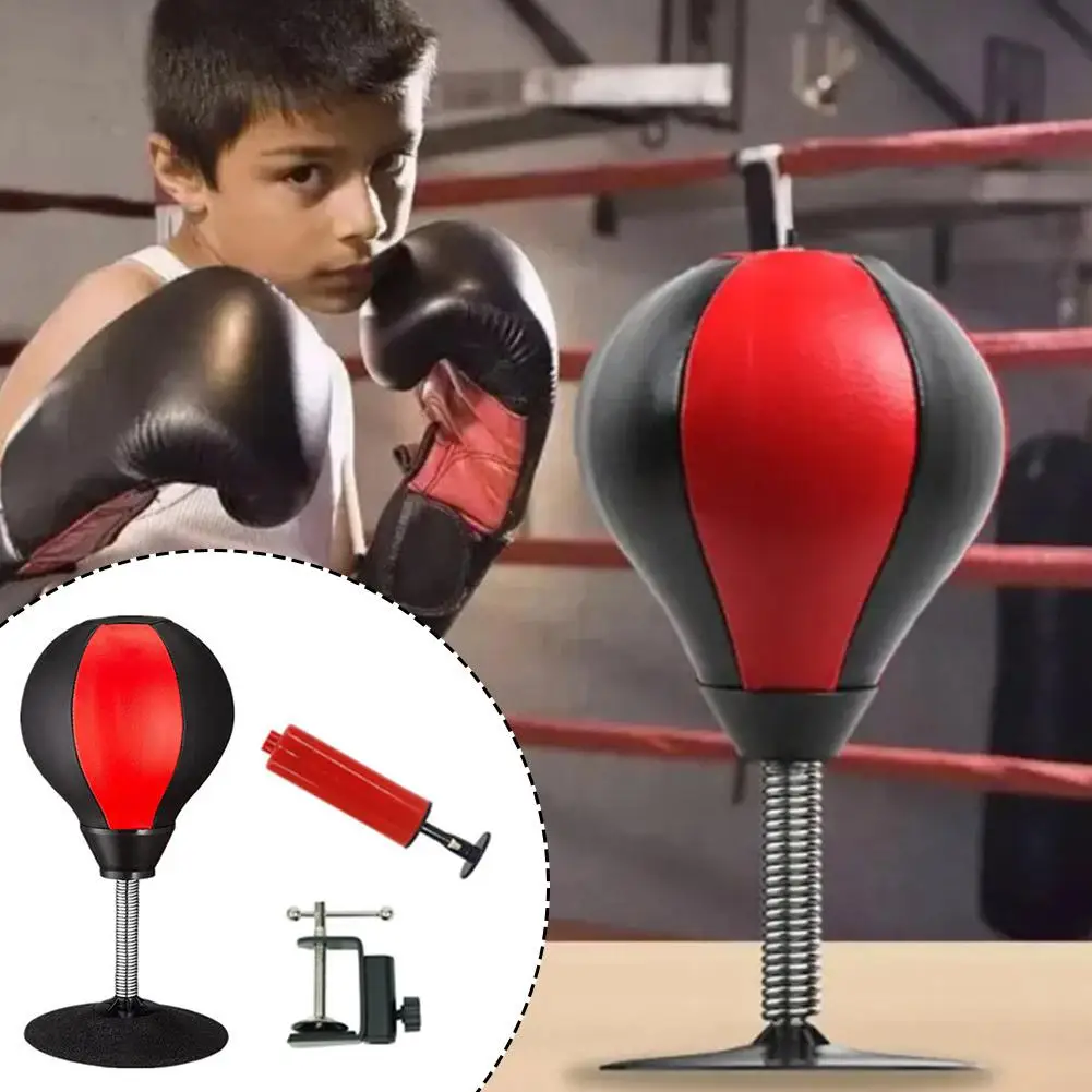 Pu Desktop Boxing Ball Stress Relief Fighting Speed Suction Mma Punch Bag Training Boxing Table Punching Ball Exercise Tai Y2a4