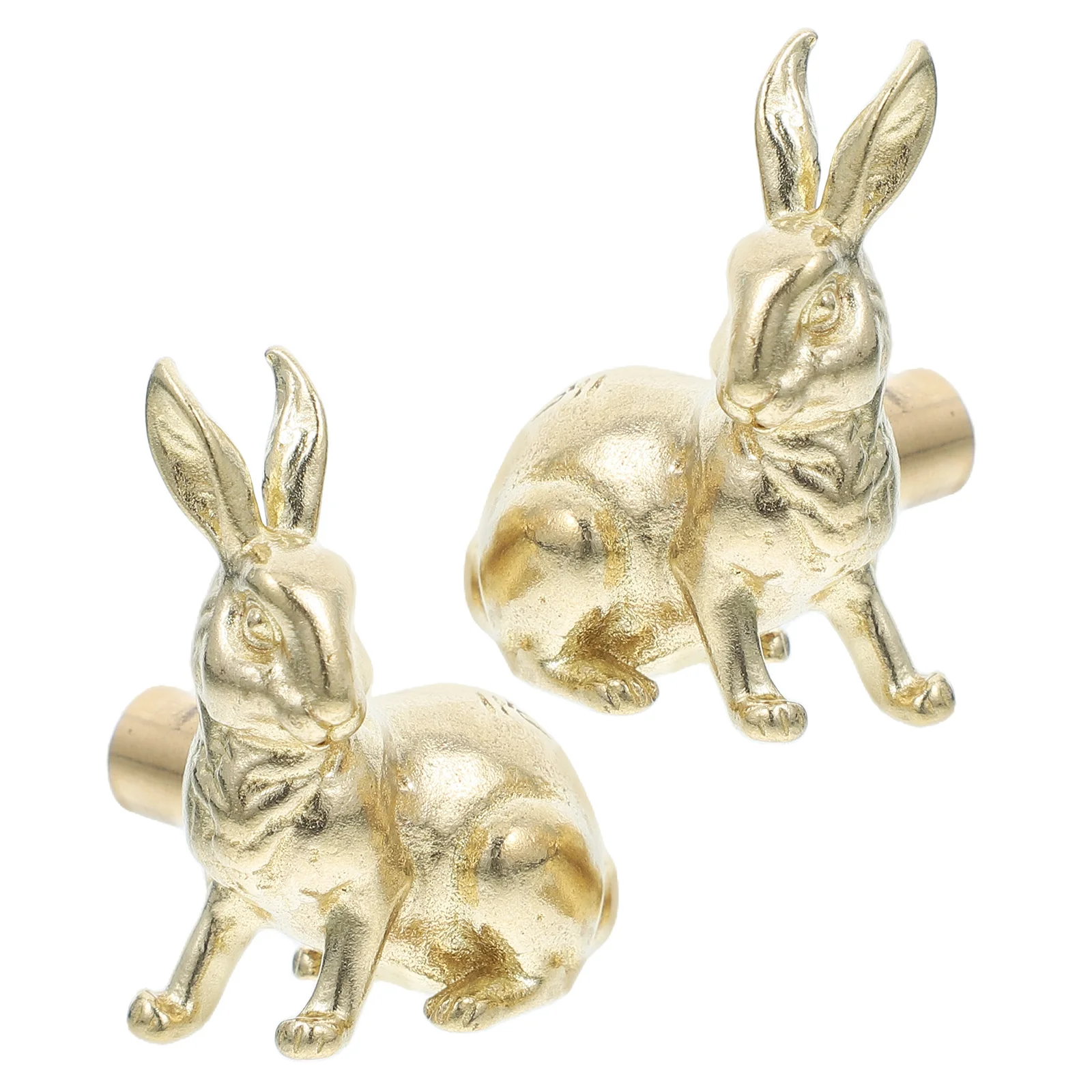 

2Pcs Brass Bunny Cabinet Knobs Charming Rabbit Drawer Handles for Nursery Room Dresser Furniture Home Decor
