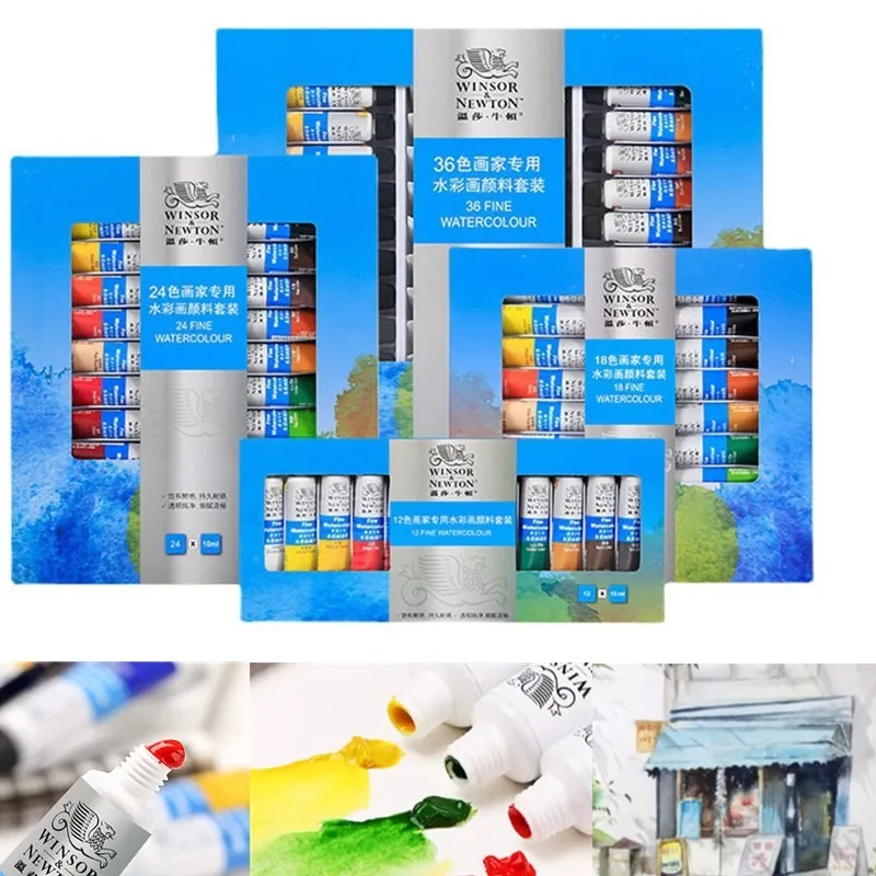 

10ml/tube Windsor Newton Watercolor Paint Set 36 Colors New Gouache Painting Pigments Art Supplies Hand Painted Gouache Paint