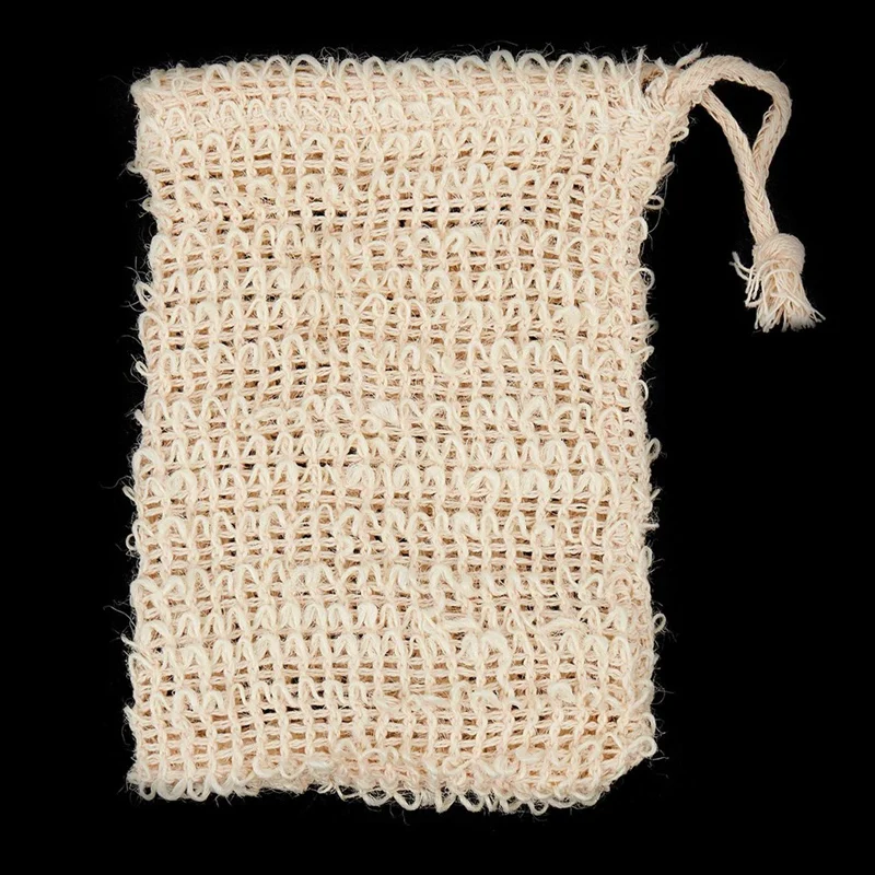 Bolsa de jabón de Sisal Natural para baño y ducha, soporte de ahorro de jabón exfoliante, 200 piezas