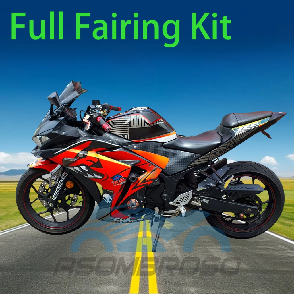 Full Fairings for YAMAHA YZFR3 R25 13 14 15 16 17 18 Motorcycle Customized Shell Body Parts Fairing Kit YZF R3 2013-2018