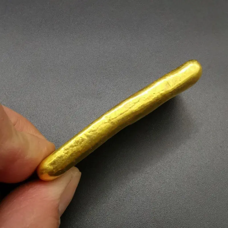 Antique-style ingots, bars, brass gilded solid gold coins