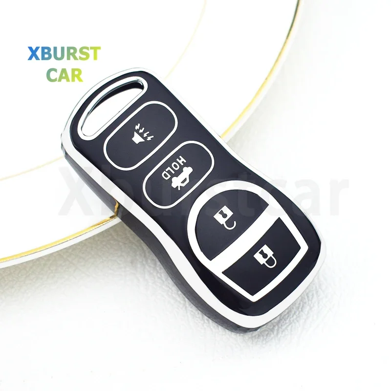 TPU Car Key Cover Case Shell Fob For Infiniti QX56 JA60 FX35 For Nissan Armada Tiida Frontier Sentra X-trail T30 Altima Maxima