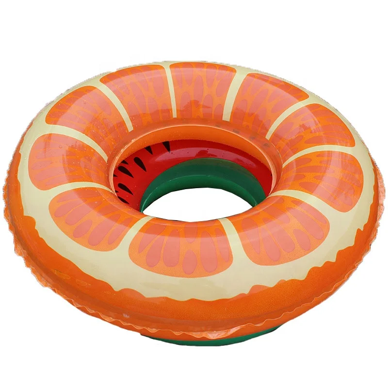 Custom logo / size of the pool floats fruit floats summer orange fruit pattern adult children's swimming ring