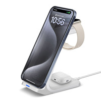 15W 3 in 1 Wireless Charger Dock Station for iPhone 15 14 13 12 XS XR X 8 Apple iWatch 7 AirPods 3 Pro Fast Charging Stand