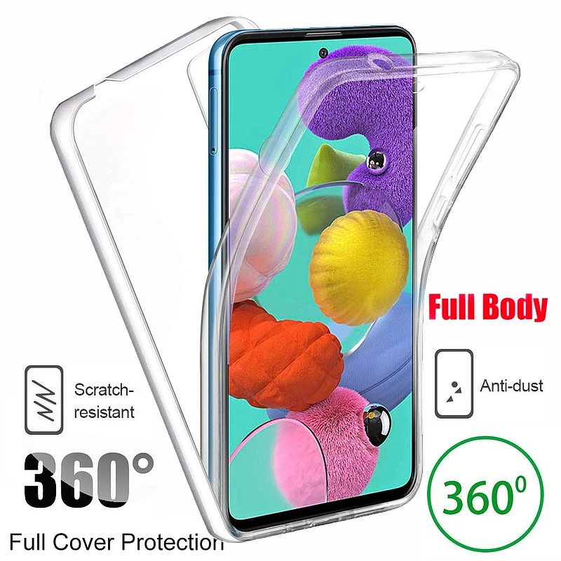 360 Full Silicone Case For Samsung Galaxy A13 A23 A33 A53 A73 A12 A32 A52 A72 A42 A51 A71 A02S A31 A41 A30 A50 A20 A34 A14 A54