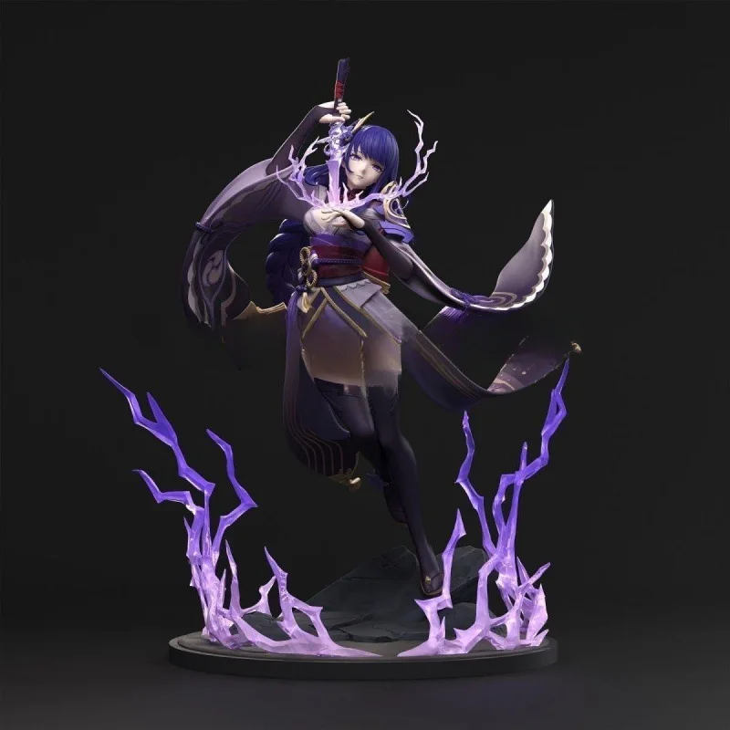 Auf Lager Der Gott des Donners rund um Raiden Shogun Anime Genshin Impact Thunder Spielmodell Dekoration Raiden No Inazuma Tono