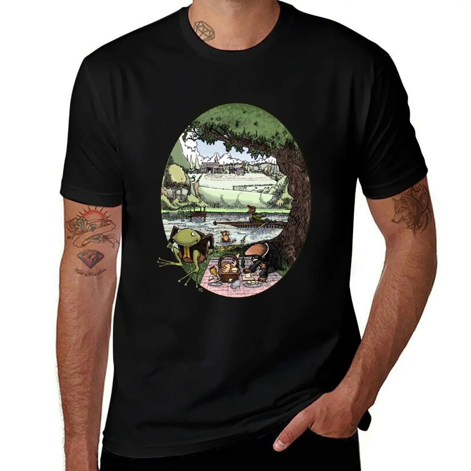 Wind in the Willows T-Shirt Plus Size Loose Short Sleeve Top T-Shirt