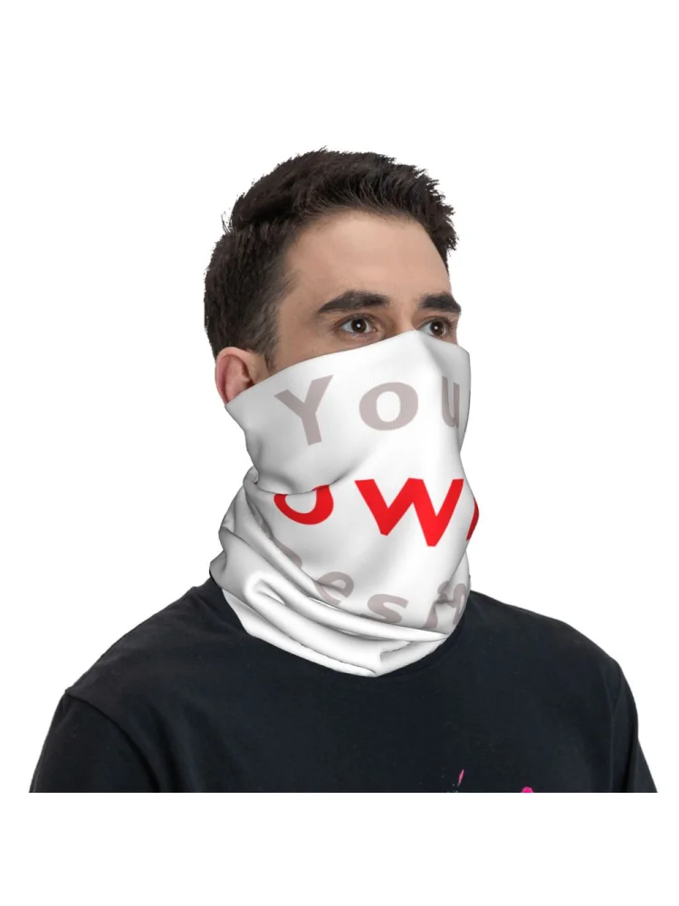 AliExpress MINISO Your Own Design White Bandana Neck Gaiter Motorcycle Club Wrap Scarf Multifunctional Headwear Cycling Unisex Adult Winter