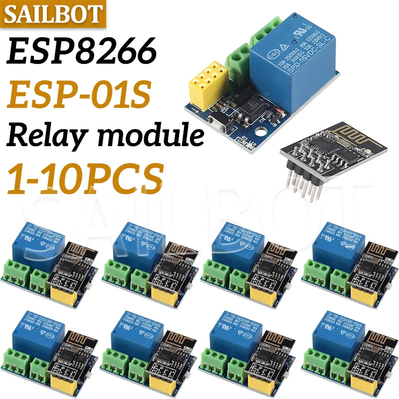 1-10 шт. ESP8266 ESP-01S 5 В Wi-Fi релейный модуль вещи умный дом пульт дистанционного управления для телефона ESP01S беспроводной модуль WIFI