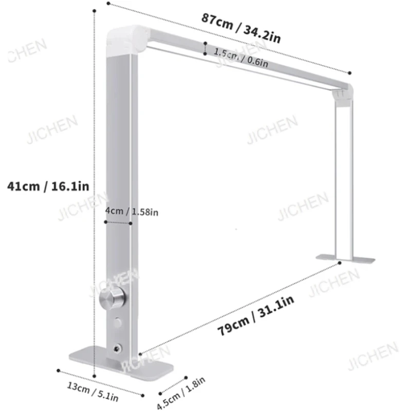

36 Вт полумесяц светодиодный для наращивания ресниц ногтей, стол для чтения, татуировки, маникюр, рабочий стол, 3000-6000 К, складной светодиодный стол для ногтей