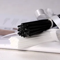 100Pcs Premium Black and White Rattan Reed Sticks, Aromatherapy Fiber Diffuser Sticks, Top Quality, Dia3/4/5MMXL40,35,30,25cm,