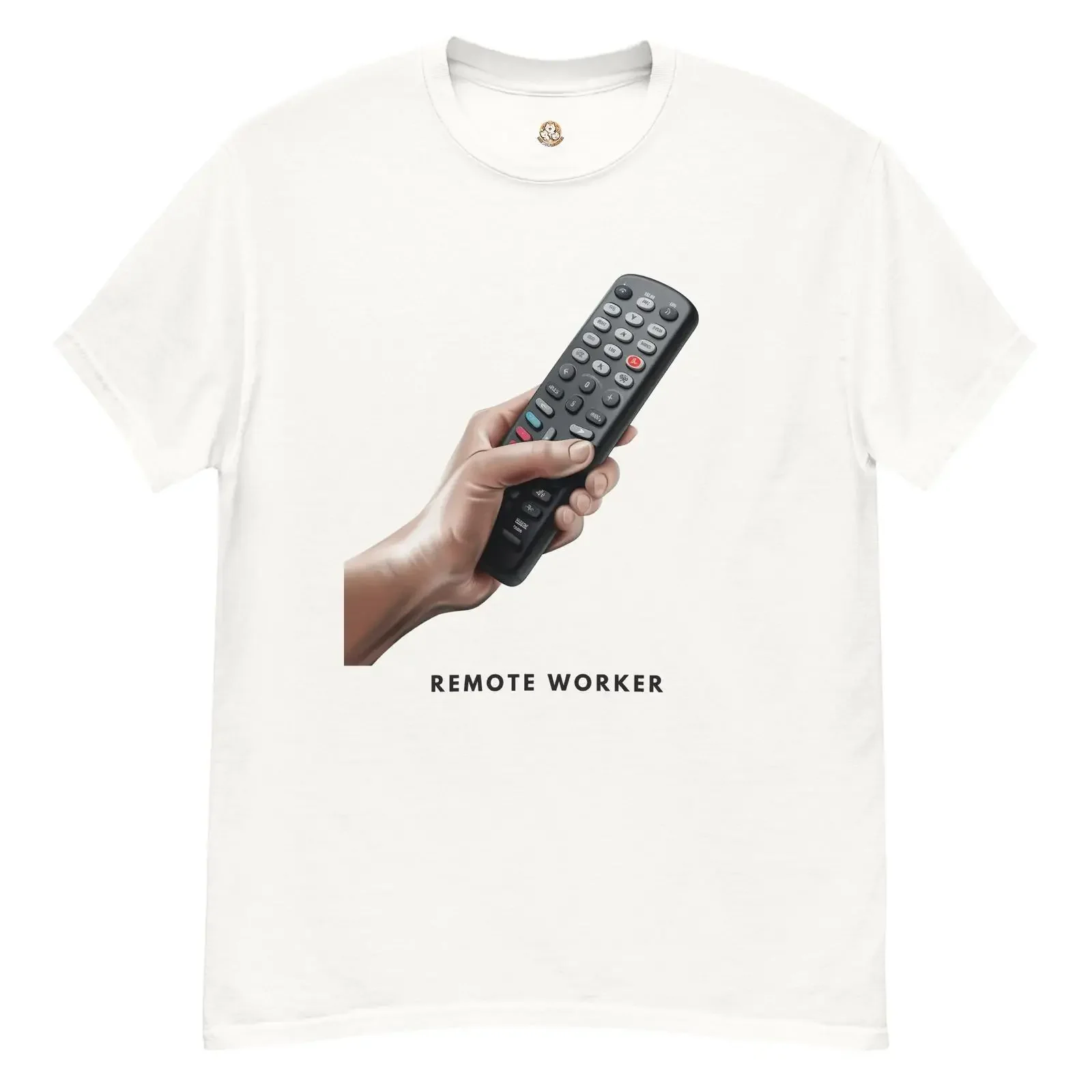 Live With Laughter Novelty T Shirt Remote Worker White vintage Washed Casual homme Stylish fashion graphic Soft Slightly Unisex