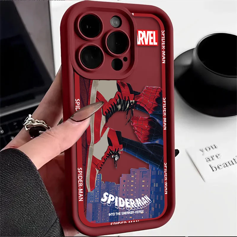 

Avengers Spiderman Superhero For iPhone 15 14 13 12 11 Pro Max XS Max X XR 7 8 Plus 6S Eye Ladder Phone Case