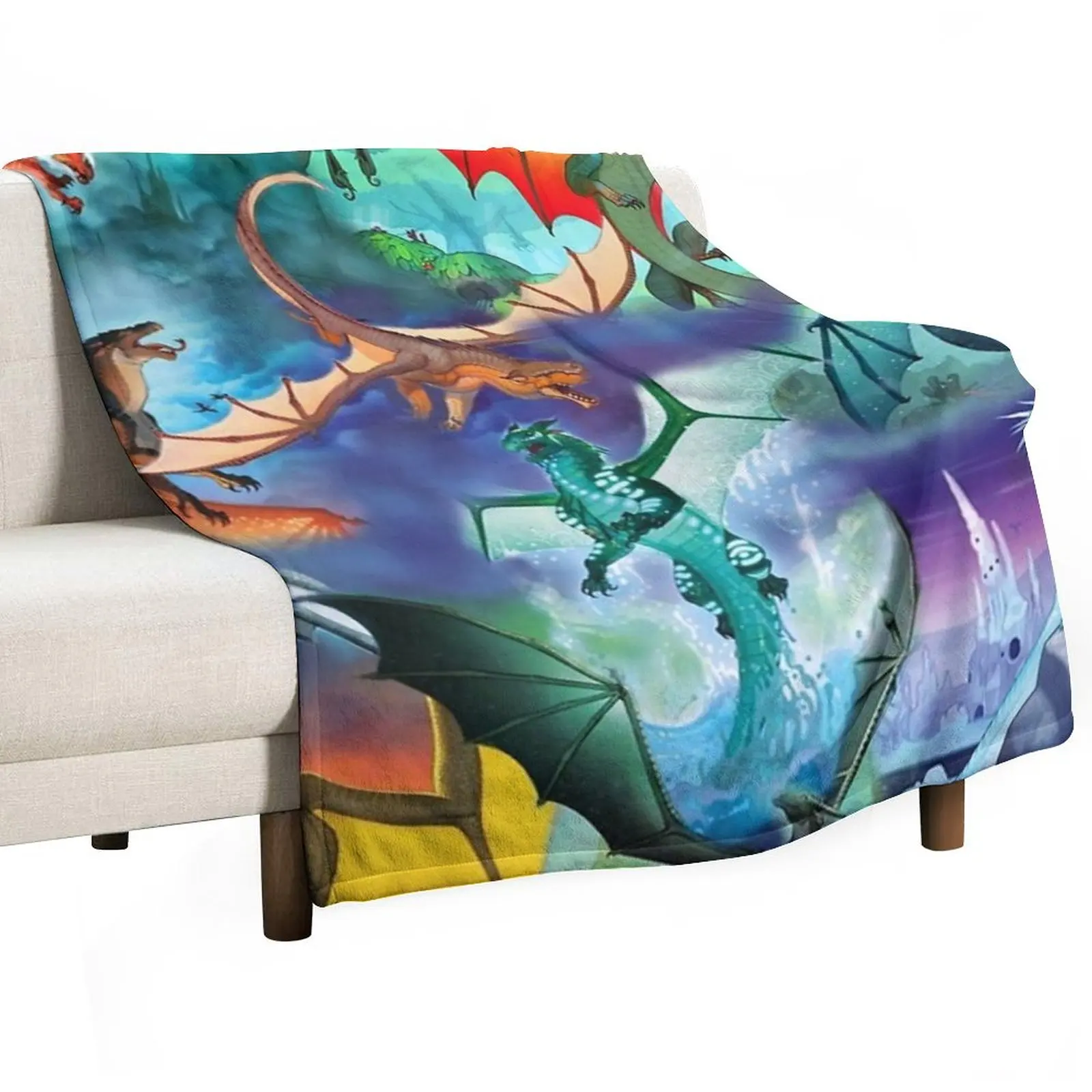 

Wing of fire all dragon Pattern Background Throw Blanket Personalized Gift Bed christmas decoration heavy to sleep Blankets